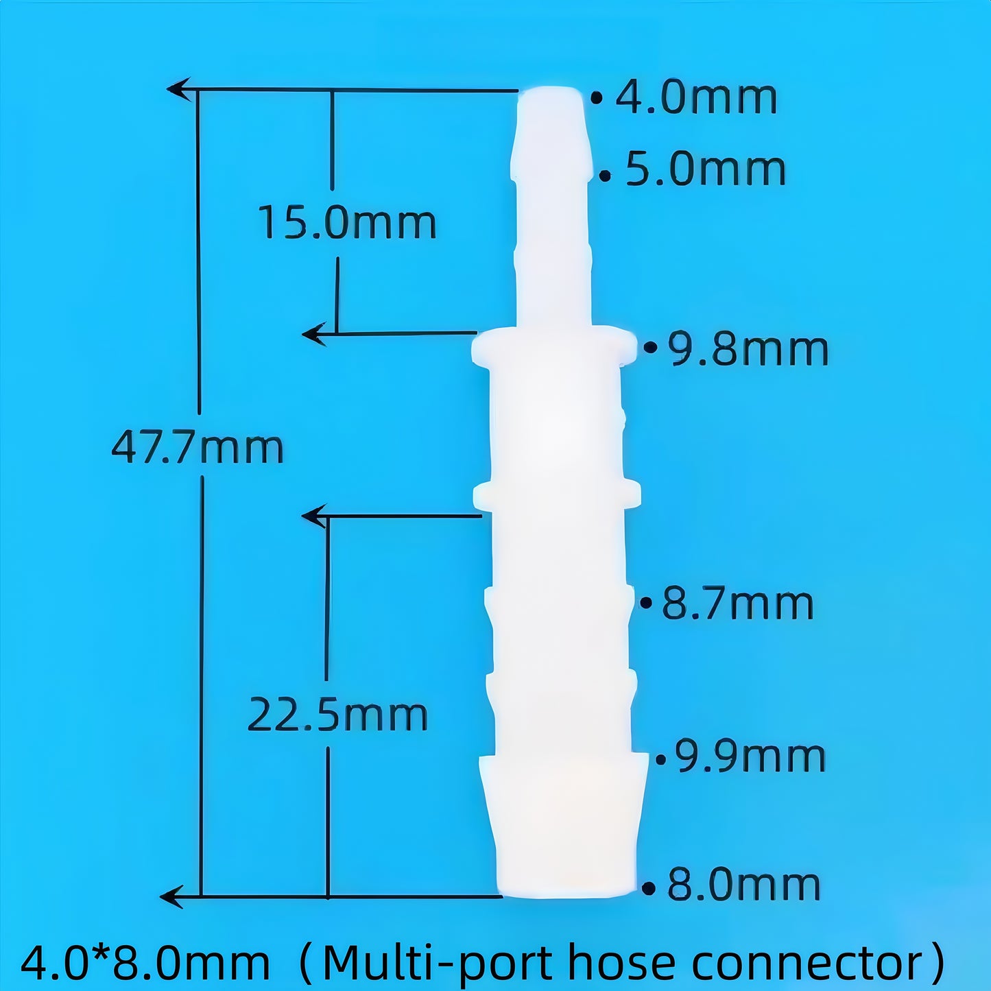 Reducer Tube Connectors Barb Fittings – Food‑Grade PP Plastic
