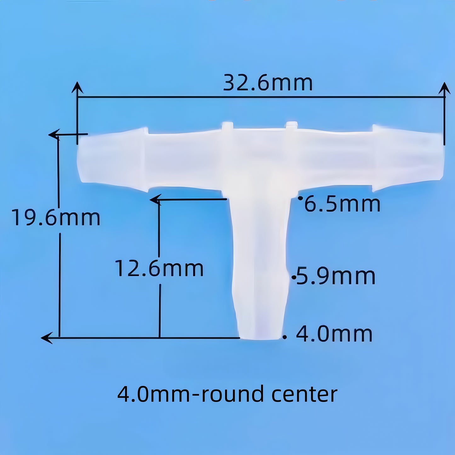 Equal Diameter T-Type Barbed Tee Connector – Durable PP Plastic Hose Joint for Secure and Leak-Free Plumbing