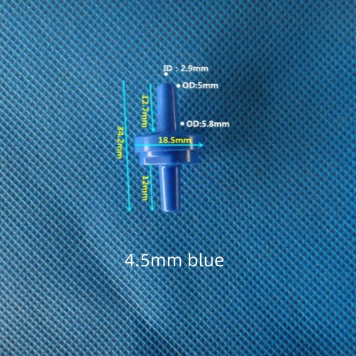 4.5mm Blue Plastic One-Way Check Valve Barb Fitting Water Stop Non-Return Valve
