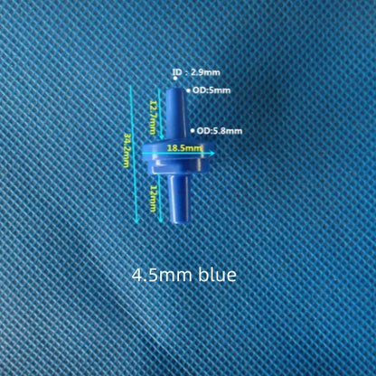 4.5mm Blue Plastic One-Way Check Valve Barb Fitting Water Stop Non-Return Valve
