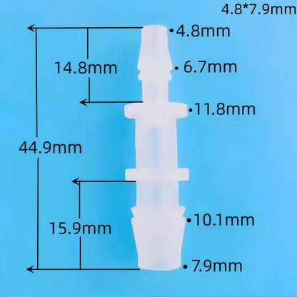 Reducer Tube Connectors Barb Fittings – Food‑Grade PP Plastic