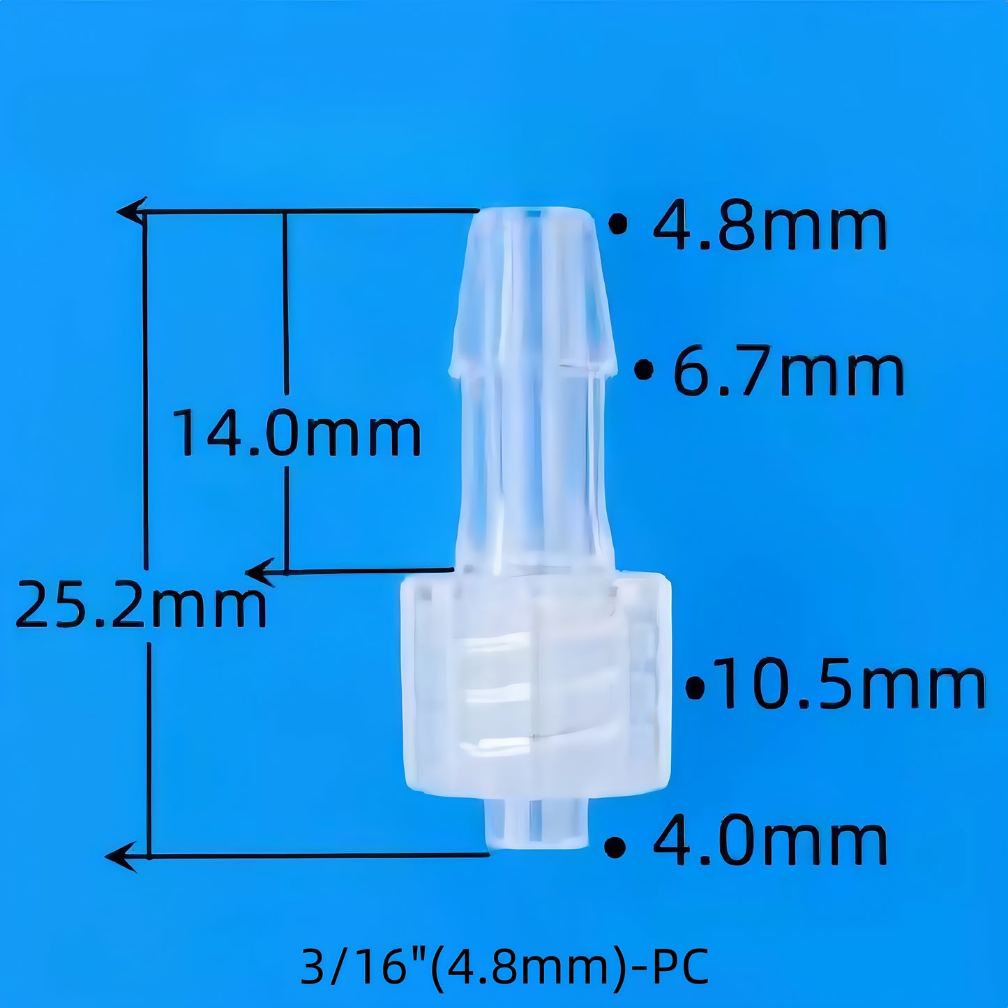 Male Luer PC Barb Lock Connector – High Temperature Resistant, Secure, Leak-Free Tube Fitting for Medical and Industrial Use