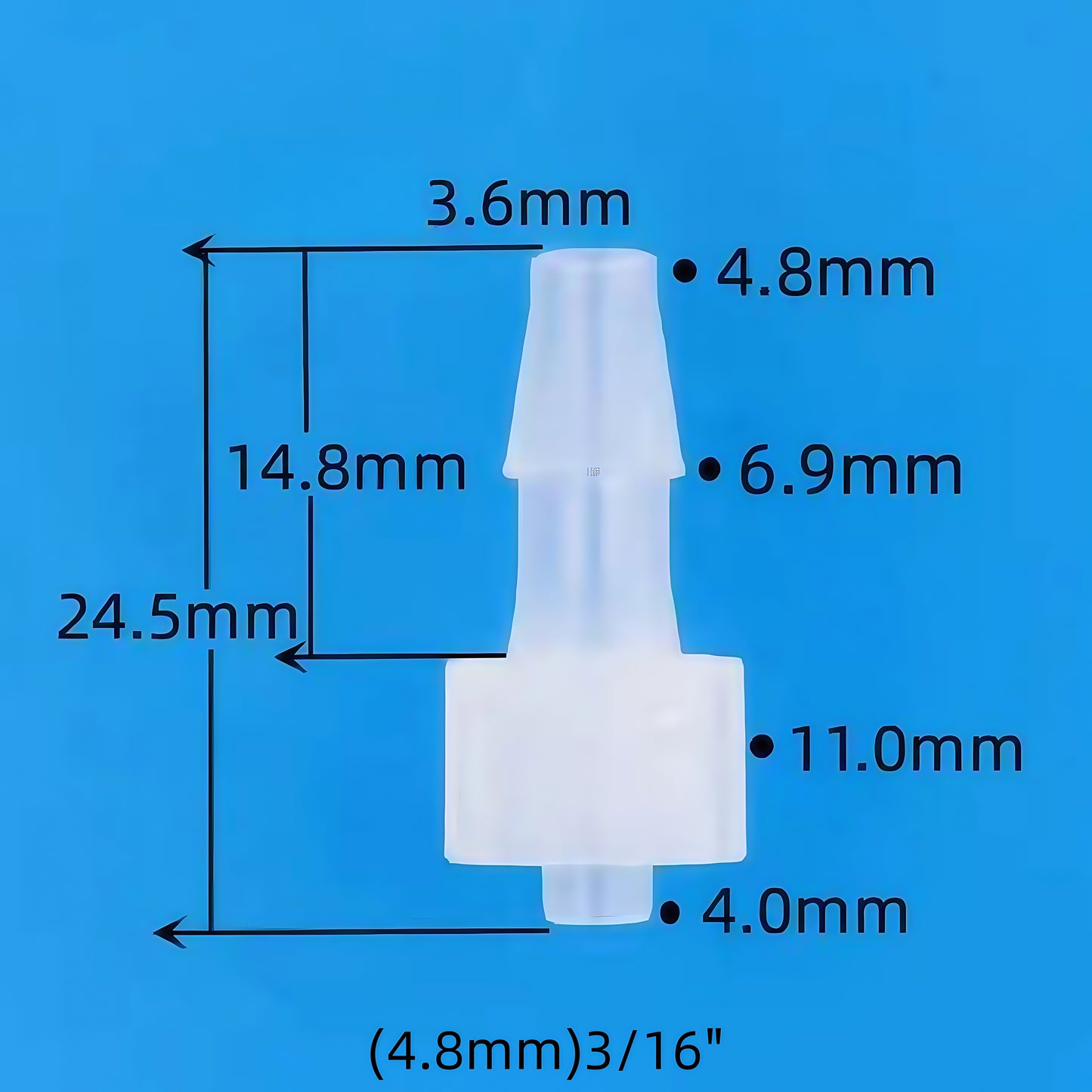 High-Purity Male Luer Barb Connector — Food-Grade PP, Leak-Resistant