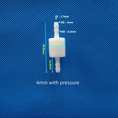 4mm Plastic One-Way Check Valve with Pressure Spring Barb Fitting Water Gas Control

