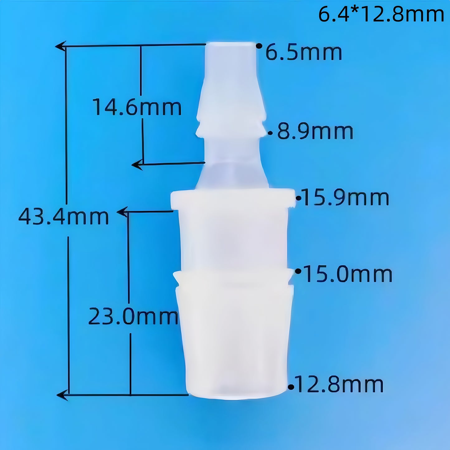 Reducer Tube Connectors Barb Fittings – Food‑Grade PP Plastic
