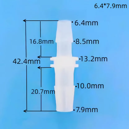 Reducer Tube Connectors Barb Fittings – Food‑Grade PP Plastic