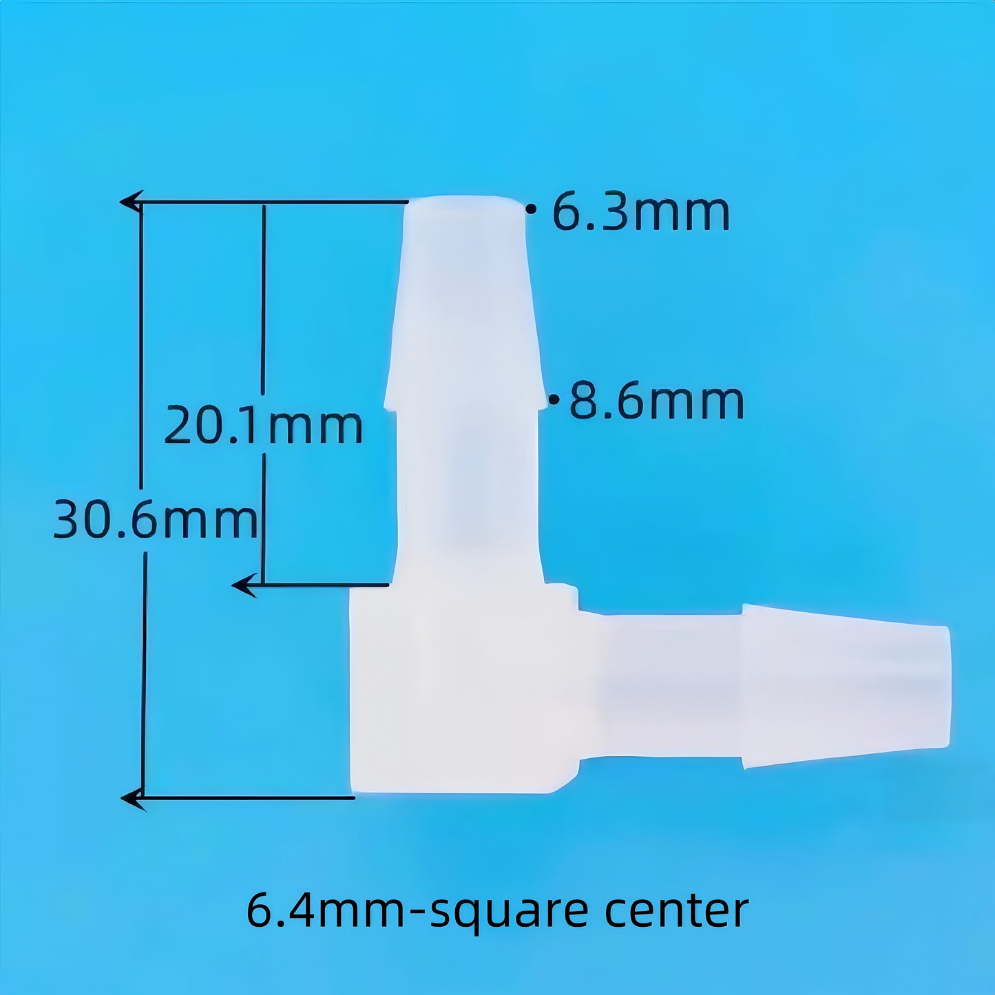 Food-Grade PP L-Type Right Angle Connector | Medical & Lab Instruments