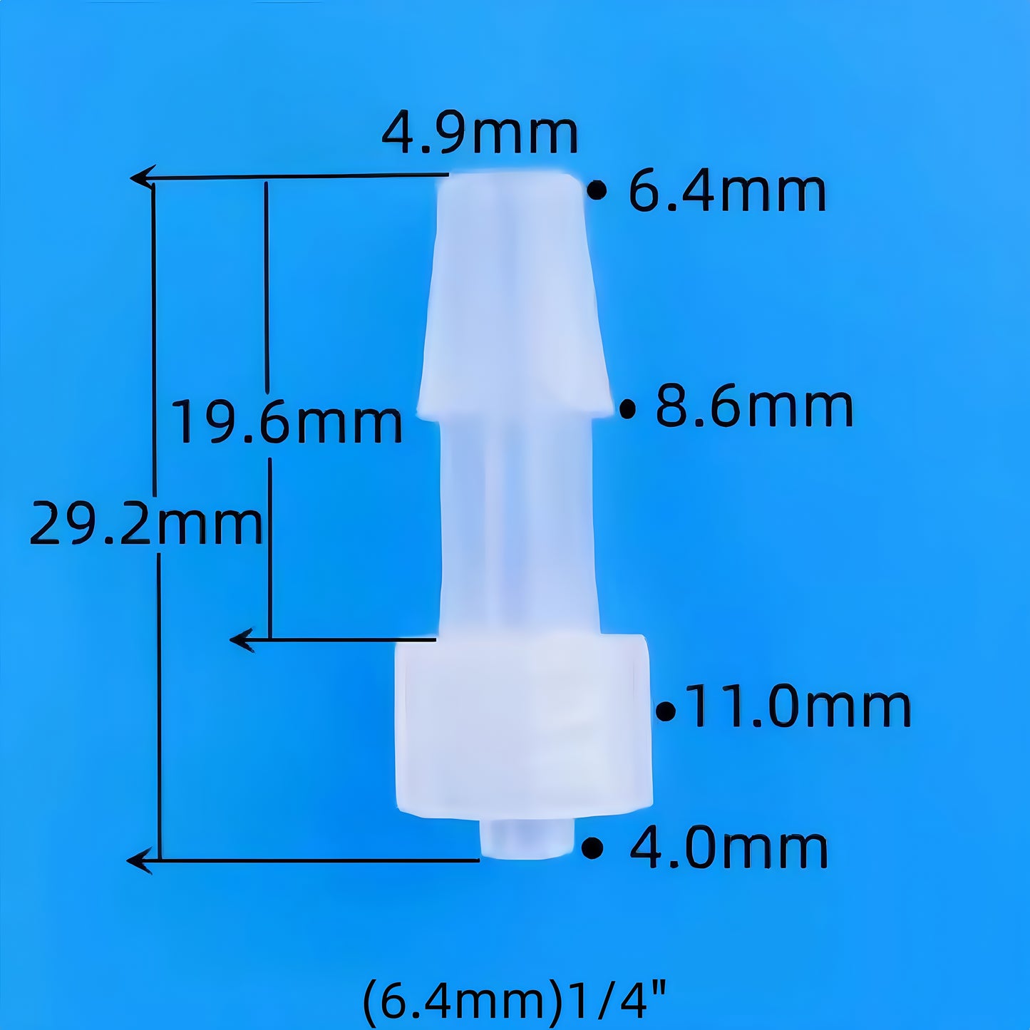 High-Purity Male Luer Barb Connector — Food-Grade PP, Leak-Resistant