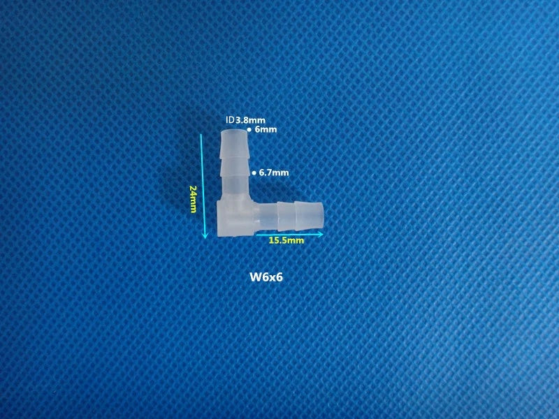 PP Plastic 90 Degree Elbow Hose Barb Fitting 