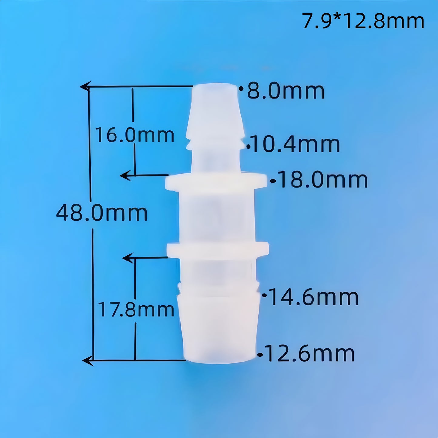 Reducer Tube Connectors Barb Fittings – Food‑Grade PP Plastic