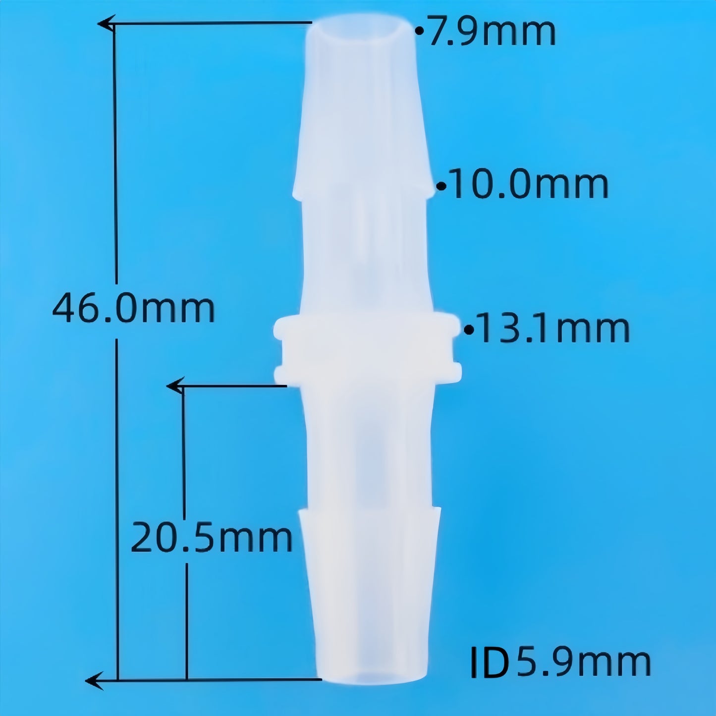 Equal Barb Hose Fittings – Food Grade Plastic Tube Connectors (PP)