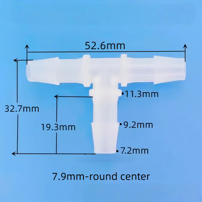 Equal Diameter T-Type Barbed Tee Connector – Durable PP Plastic Hose Joint for Secure and Leak-Free Plumbing