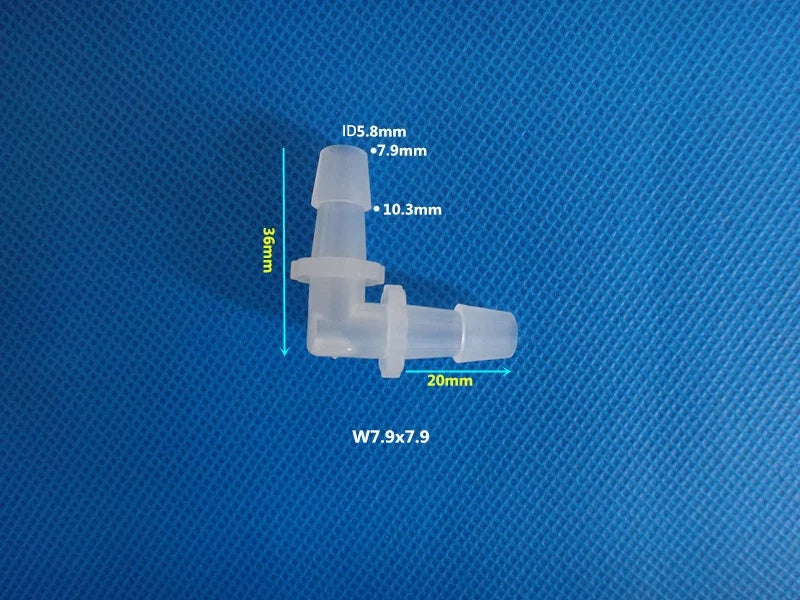 PP Plastic 90 Degree Elbow Hose Barb Fitting Small Sizes 1.6mm 2mm 2.5mm 3mm 4mm Comparison
