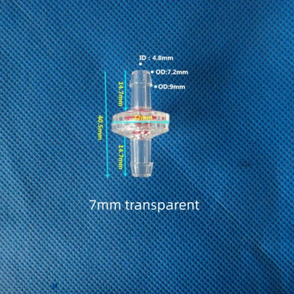 7mm Transparent Plastic One-Way Check Valve Clear Body Tube Fitting Non-Return Valve
