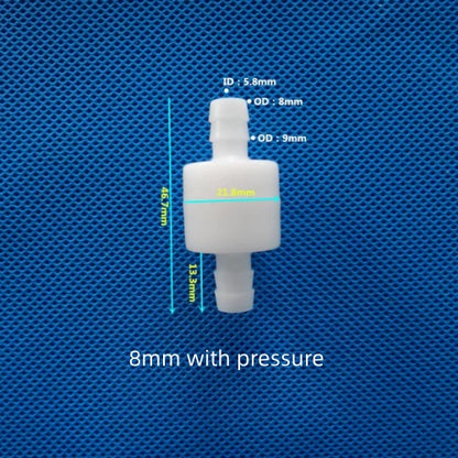 8mm Plastic One-Way Check Valve with Pressure Spring Barb Fitting Water Gas Control
