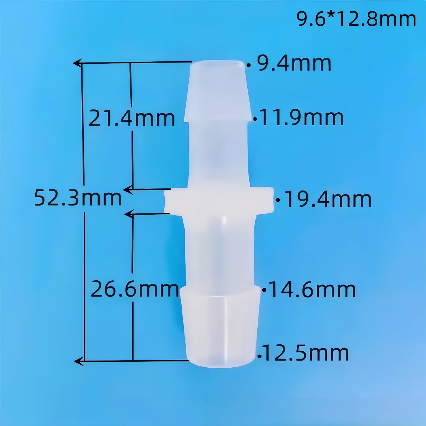 Reducer Tube Connectors Barb Fittings – Food‑Grade PP Plastic
