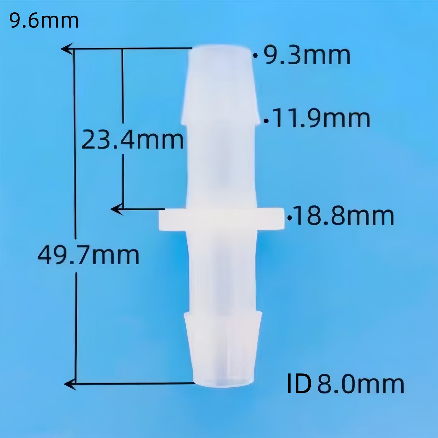 Equal Barb Hose Fittings – Food Grade Plastic Tube Connectors (PP)