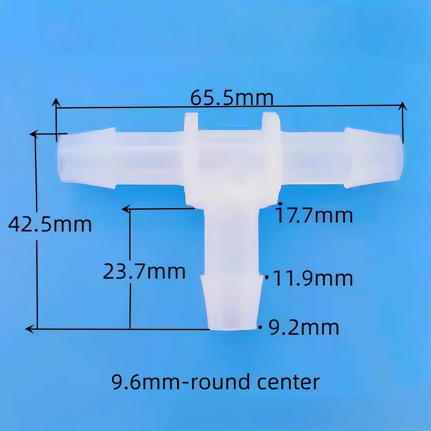 Equal Diameter T-Type Barbed Tee Connector – Durable PP Plastic Hose Joint for Secure and Leak-Free Plumbing