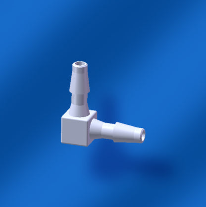 90 Degree Elbow Hose Barb Fitting Translucent PP Plastic L-Shape Tube Connector
