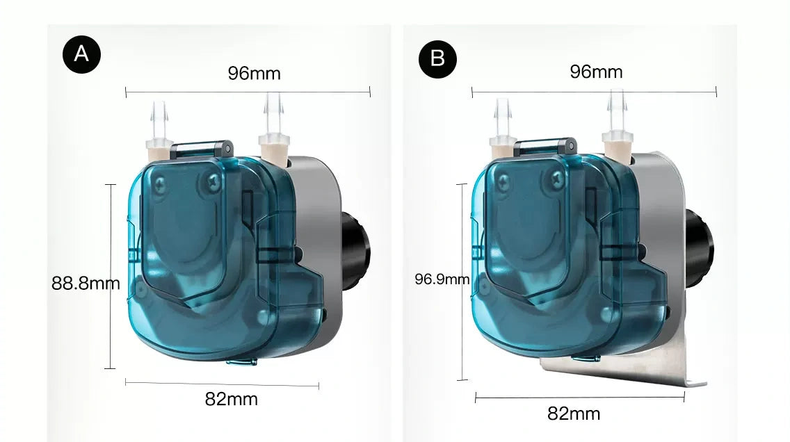 BP1000 Peristaltic Pump Multiple Angles View Compact Design 1100-1250ml/min Flow Rate
