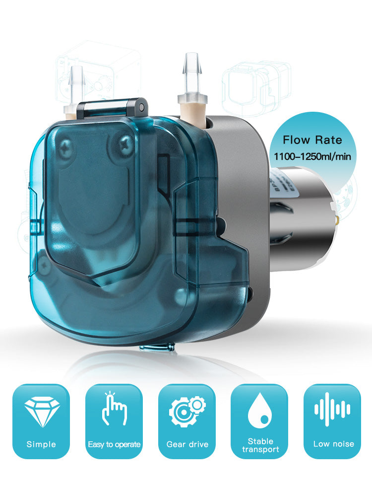 BP1000 Peristaltic Pump with Transparent PC Shell and Spring Compensation Structure for Precise Fluid Transfer
