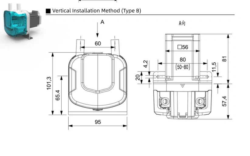 BP2000 2000ml Min Large Flow Peristaltic Pump with Stepper Motor ,Quick to replace tube