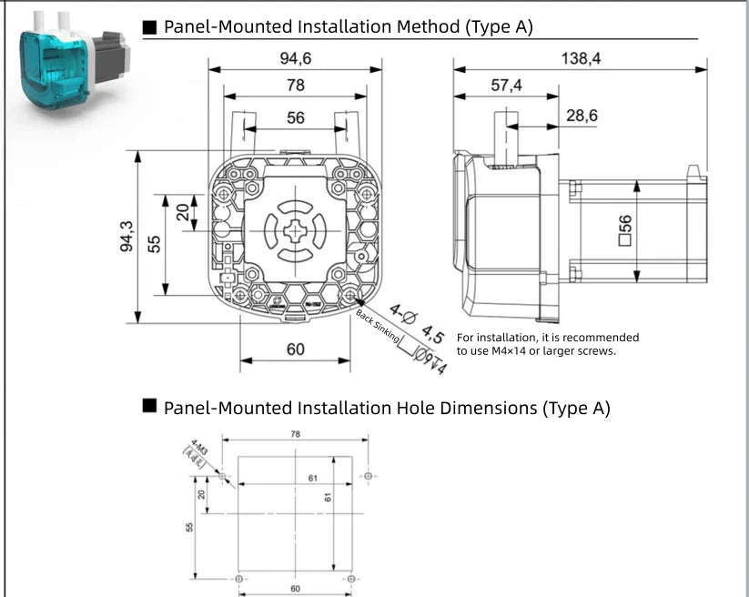 BP2000 2000ml Min Large Flow Peristaltic Pump with Stepper Motor ,Quick to replace tube