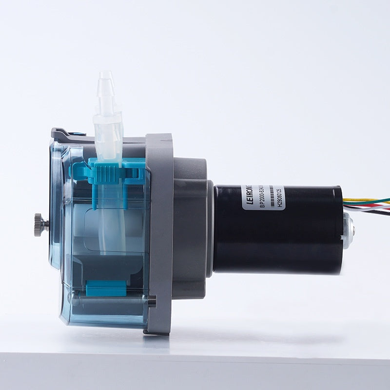 BP3000 Peristaltic Pump Side View with Brushless DC Motor, 2100-2900ml/min Flow Rate, 12V 24V
