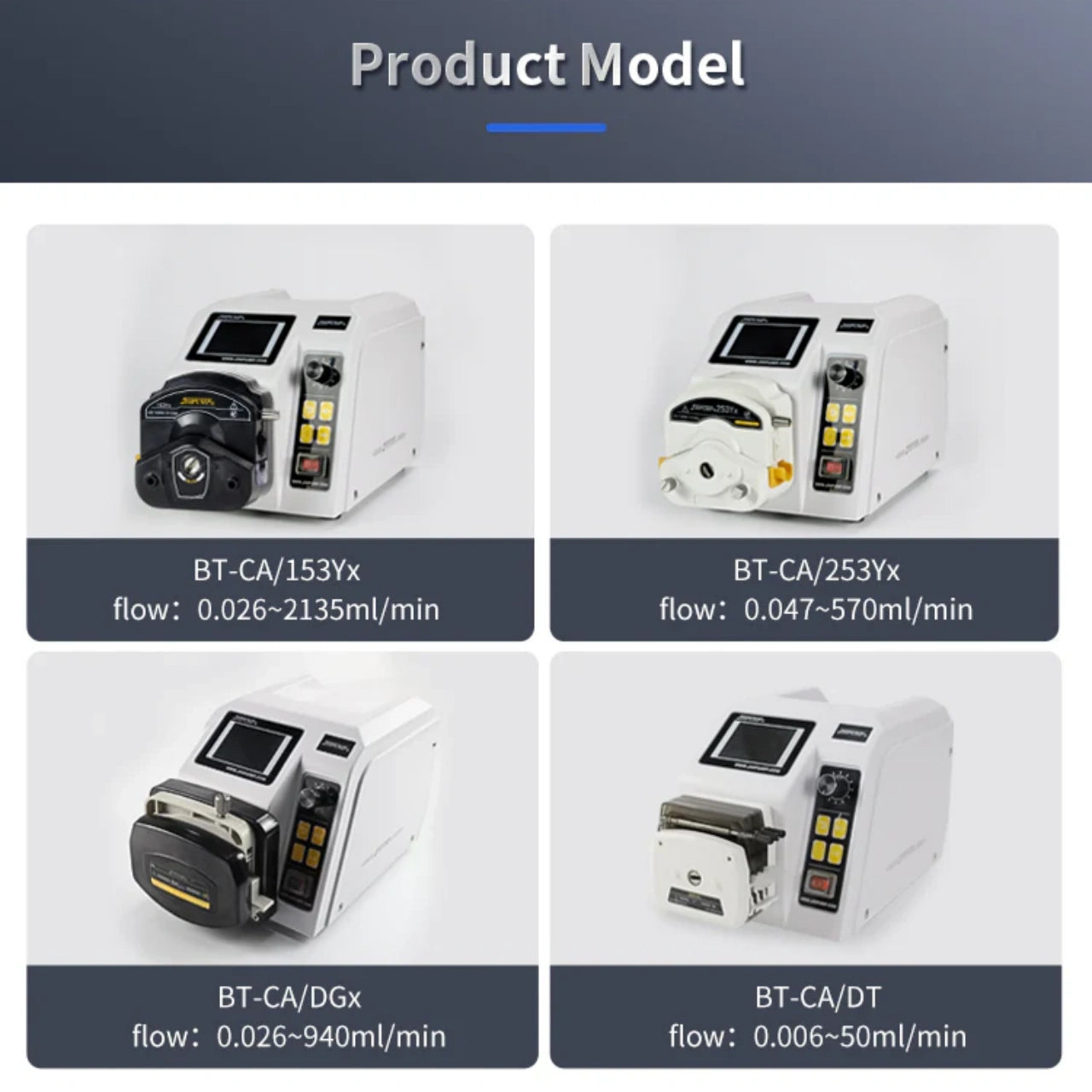 BT-100CA/DT Multi Channels Peristaltic Pump Lab, Multi Heads Pump with Tubing Liquid Pump AC110V -220V