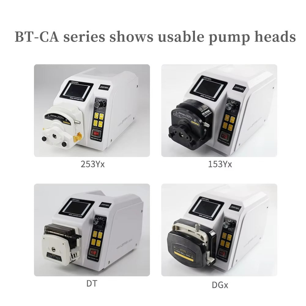 BT-600CA Series Intelligent Peristaltic Pump – Usable Pump Heads Overview
