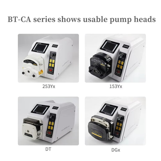 BT-600CA Series Intelligent Peristaltic Pump – Usable Pump Heads Overview
