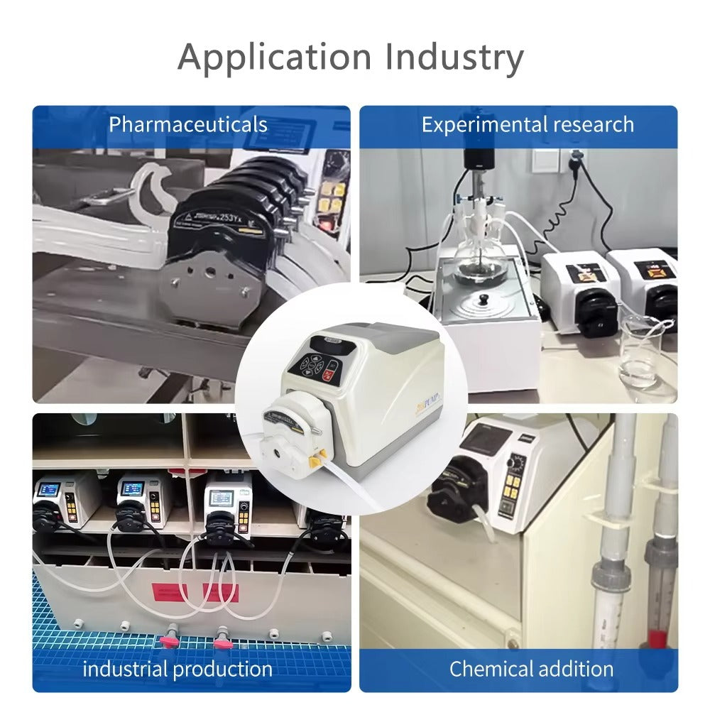 BT-600EB Peristaltic Pump – Application Industries: Pharmaceutical, Environmental, Food & Beverage

