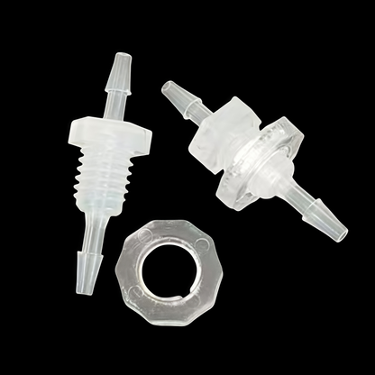 Barbed Bulkhead Hose Fitting — Panel-Mount Barbed Connector-Data Sheet (Food-Grade PP)