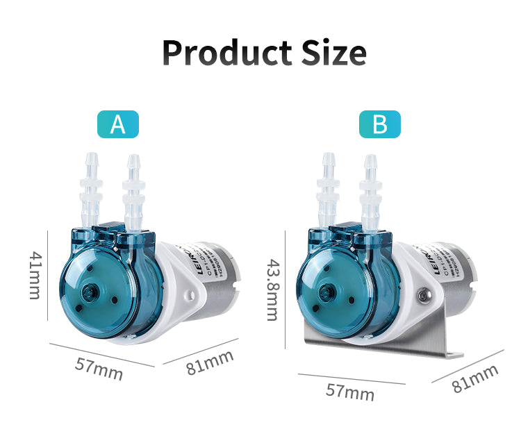 CP1 Mini Peristaltic Pump 12v 24v with DC Motor, Small Liquid Dosing Pump with Pharmed BPT or Silicon Tube