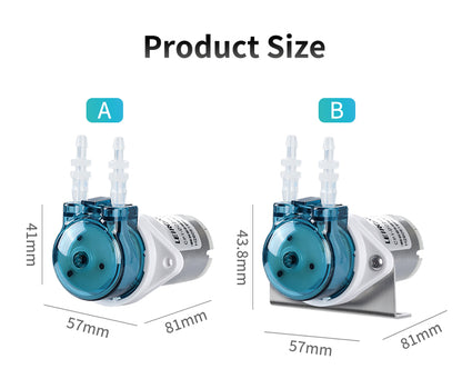 CP1 Mini Peristaltic Pump 12v 24v with DC Motor, Small Liquid Dosing Pump with Pharmed BPT or Silicon Tube