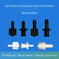 Colorful Luer to Barbed Fittings Luer Lock Barb Tubing Connector Hose 1/16 to 1/4 etc ,PP