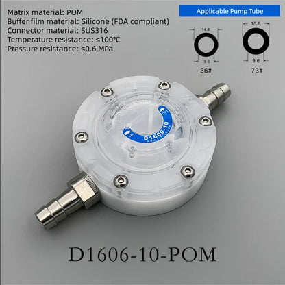 D1606-10 Three-Wing Pulsation Dampener for Peristaltic Pumps