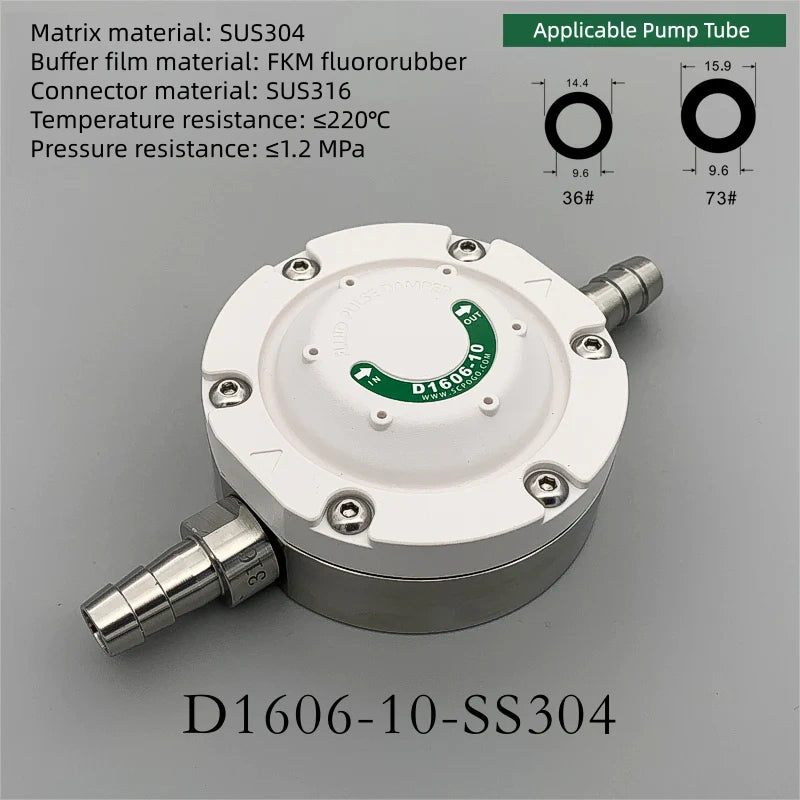 D1606-10 Three Wing Rectification Buffer Liquid Pulsation Dampener for Pump Tubing 36# 73#