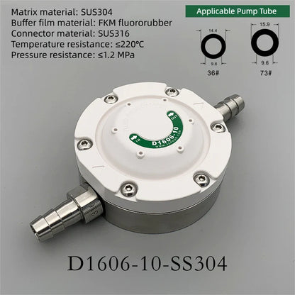 D1606-10 Three Wing Rectification Buffer Liquid Pulsation Dampener for Pump Tubing 36# 73#