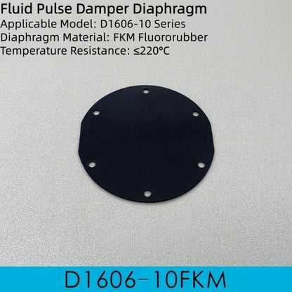 Junta de película amortiguadora de caucho fluorado D1606 FKM para amortiguador de pulsos de fluido resistente a ácidos y álcalis