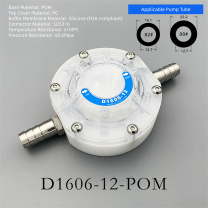 D1606-12 Liquid Pulsation Dampener Tubing 82# 83#  for Peristaltic Pump