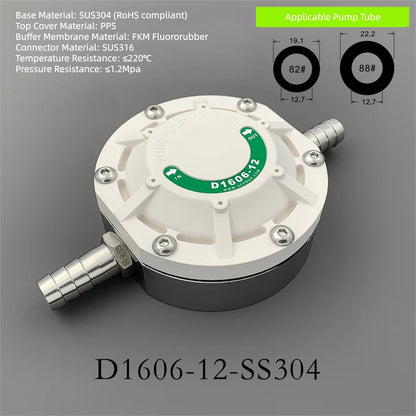 D1606-12 Liquid Pulsation Dampener Tubing 82# 83#  for Peristaltic Pump