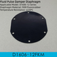 D1606  FKM Fluorine Rubber Buffer Film Gasket for Fluid Pulse Damper Acid and Alkali Resistant