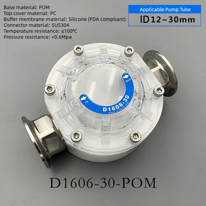D1606-30 Pulsation Dampener Liquid Pulsation Damper Chemical Resist for Tubing 12-30mm ID