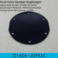 D1606  FKM Fluorine Rubber Buffer Film Gasket for Fluid Pulse Damper Acid and Alkali Resistant