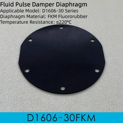 D1606 FKM Fluorine Rubber Buffer Film Gasket - Acid Alkali Resistant Pulse Damper