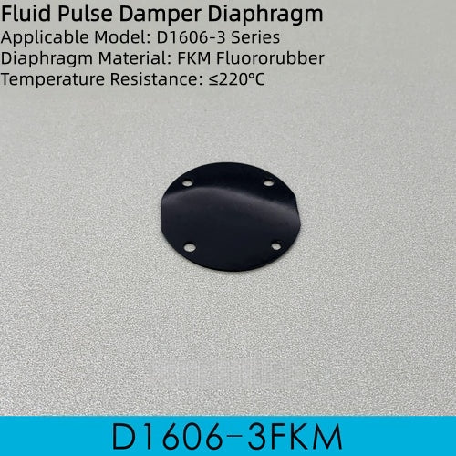 D1606  FKM Fluorine Rubber Buffer Film Gasket for Fluid Pulse Damper Acid and Alkali Resistant