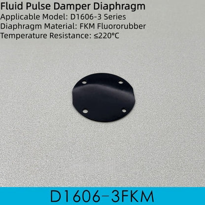 D1606  FKM Fluorine Rubber Buffer Film Gasket for Fluid Pulse Damper Acid and Alkali Resistant