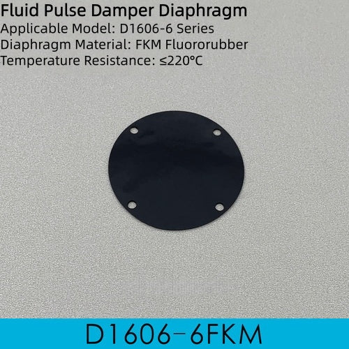 D1606  FKM Fluorine Rubber Buffer Film Gasket for Fluid Pulse Damper Acid and Alkali Resistant