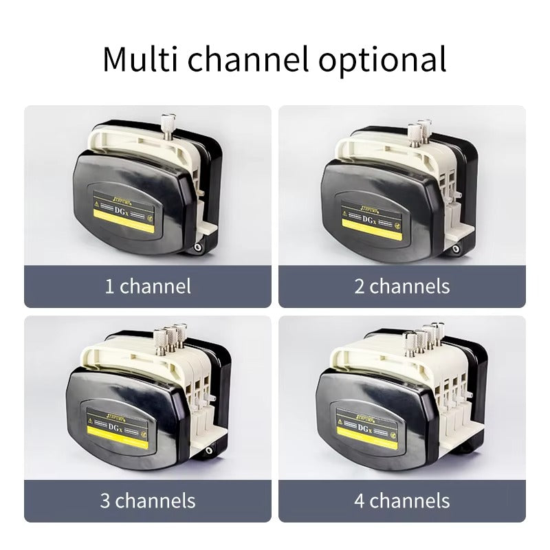 DGx Peristaltic Pump Head Multi-Channel Options - 1, 2, 3, and 4 Channel Configurations Available
